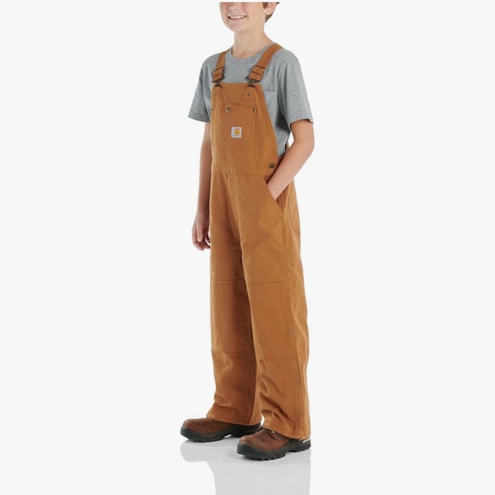 Carhartt Big Boys Quilt Lined Tan Overalls